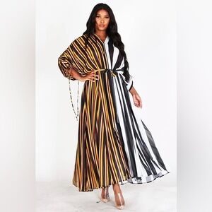 Striped Multicolor Maxi Dress